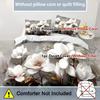 Comforter Butterfly Floral Pattern 3D Printed Set Elegant Fresh Style Soft Comfortable Bedding