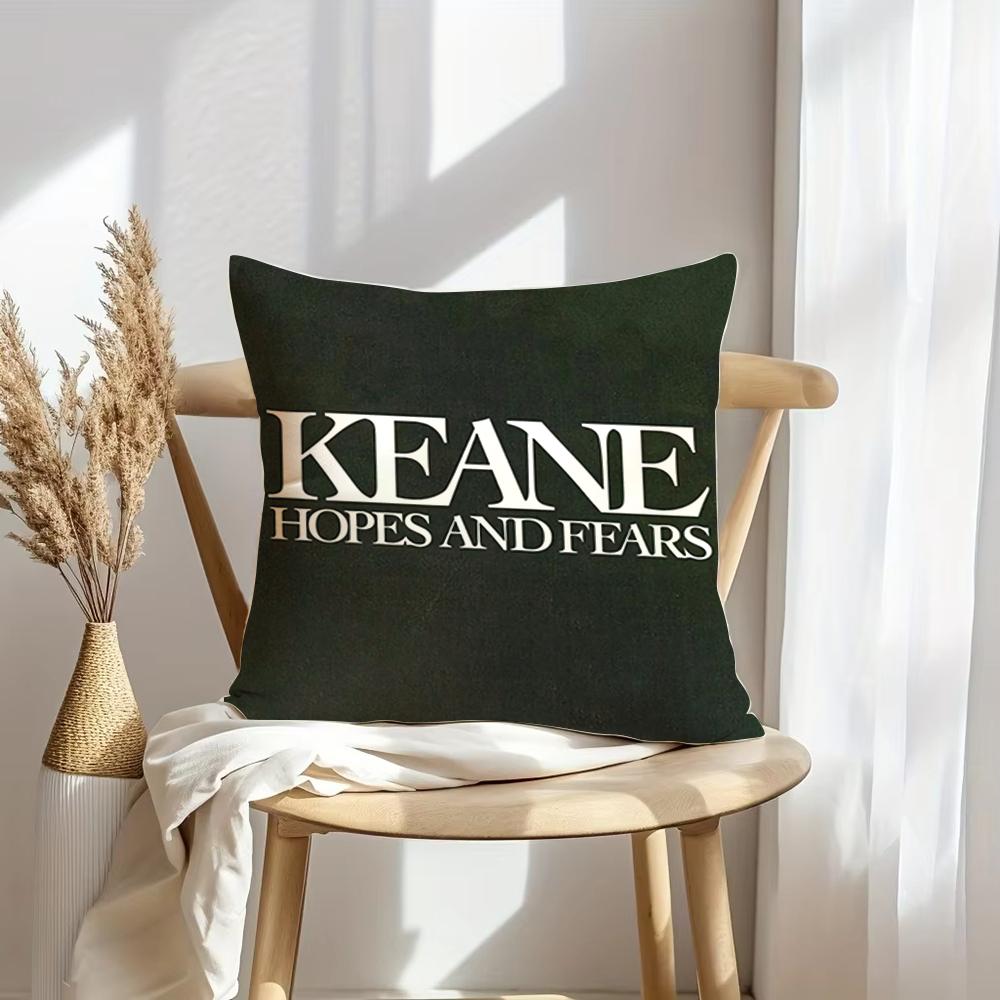 Band K-Keane Rock Cushion Cover Soft Plush Throw Pillow Cover | Double-Sided Decorative Cushion Case | Sofa Bedroom Home Decor