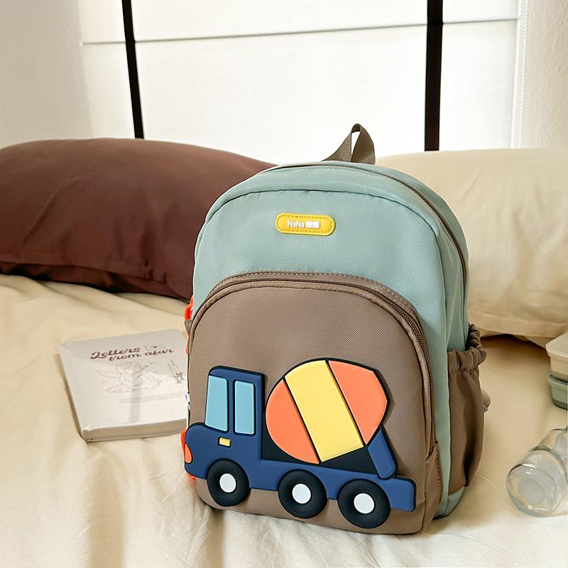 New Korean Style Fashion Cartoon Car Boys and Girls Lightweight Backpack Kindergarten School Bag Backpack