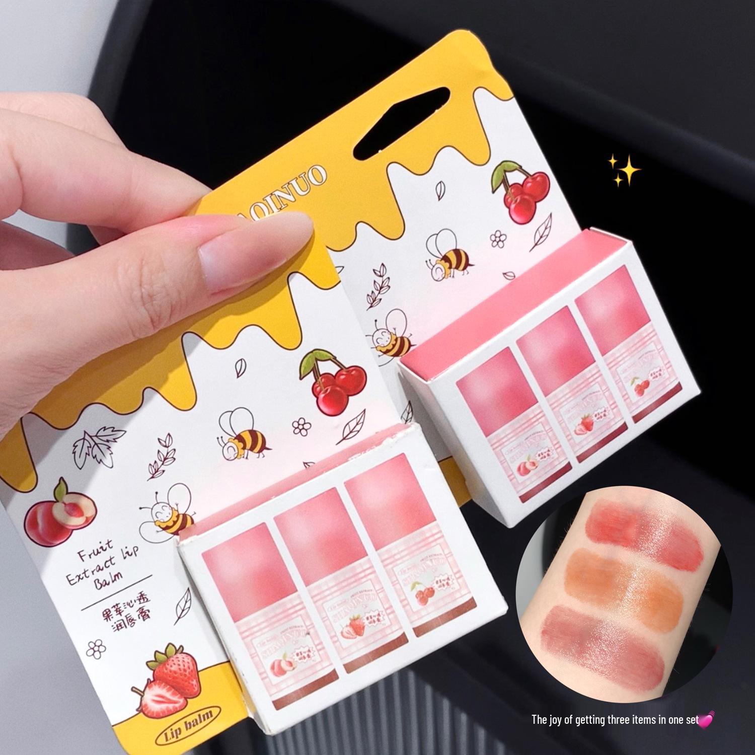 Shaqinuo Deep Moisturizing Tinted Lip Balm for Women - Hydrates, Brightens, Bare Face Look, 3-Piece Set.