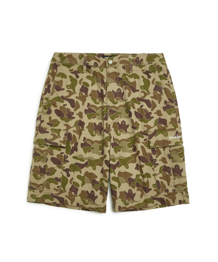 MARK GONZALES Camo Bermuda Cargo Pants - Beige