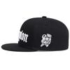 COMPTON Czapka z daszkiem z haftem Hip-hopowa czapka Snapback Płaski daszek Punk Rockowe czapki Modne czapki codzienne