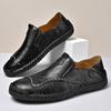 Handmade Leather Casual Shoes Lightweight Mens Loafers Classic Business Slip on Flats Leisure Walk Soft Moccasins Driving Shoes