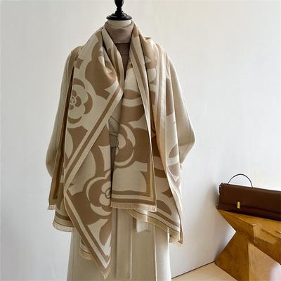 2024 Autumn/Winter New Imitation Cashmere Exterior Warm Office Versatile Extended Thick Scarf Air Conditioning Room Shawl for Women
