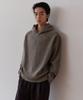 [Victoria Wool] Ribbed Hooded Knit [Taupe]