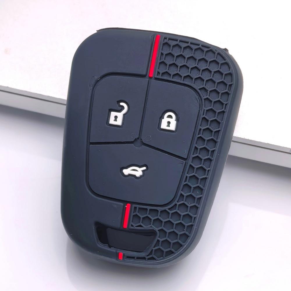 Silicone Key Fob Cover for Chevrolet Cruze Aveo Orlando Captiva Spark for Opel Astra J Insignia Corsa D/E Antara Zafira Mokka, 3-button Flip Remote