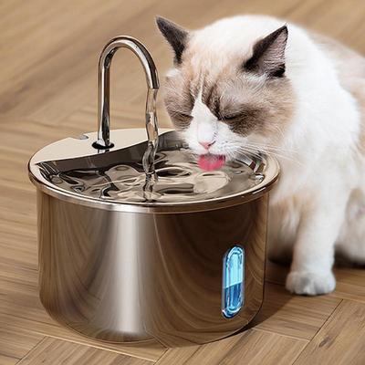 Fuente de Agua Inteligente de Acero Inoxidable para Gatos y Perros con Circulación Automática