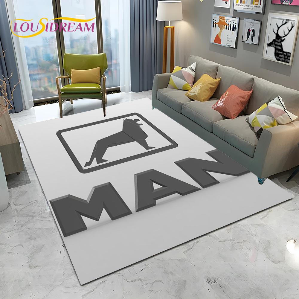 Muž Kamion Logo Série 3D Tisk HD Koberec pro Domácí Obývací Pokoj Ložnici Pohovku Rohožka Dekorace, Dětský Koberec Protiskluzová Podložka