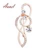Music Note Scarf Brooch Rose Gold Treble Clef Pin Jewelry Women's