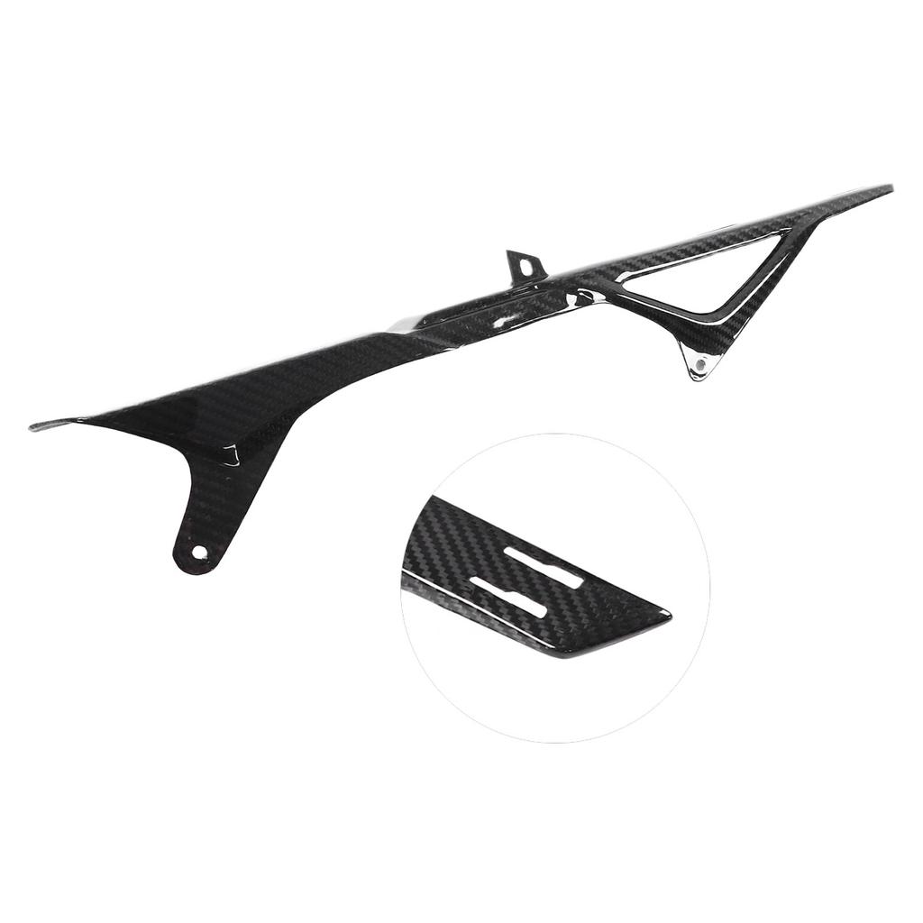 Motorcycle Chain Guard Real 3K Carbon Fiber Long Modification Replacement for MT‑09 2017‑2018