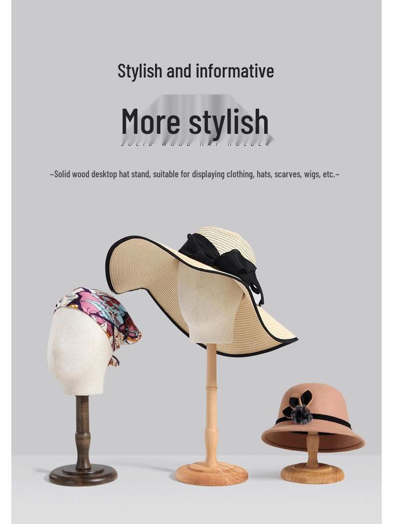 Desktop Female Mannequin Hat and Wig Display Stand
