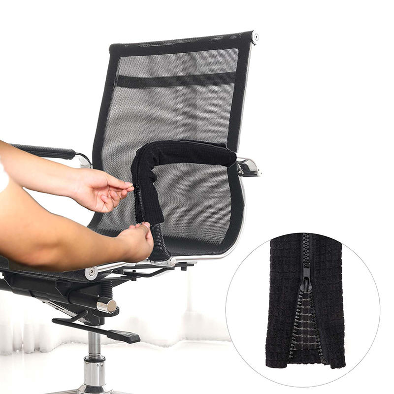 1 Par Capas Universais Elásticas com Zíper para Apoio de Braço Removíveis Spandex Capas para Apoio de Braço de Cadeira Protetor de Apoio de Braço para Cotovelo para Computador Escritório