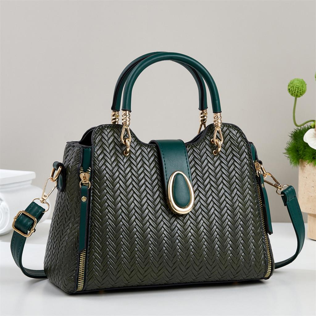 

Bag Pu Leather Crocodile Texture With Zipper Closure For Daily Use