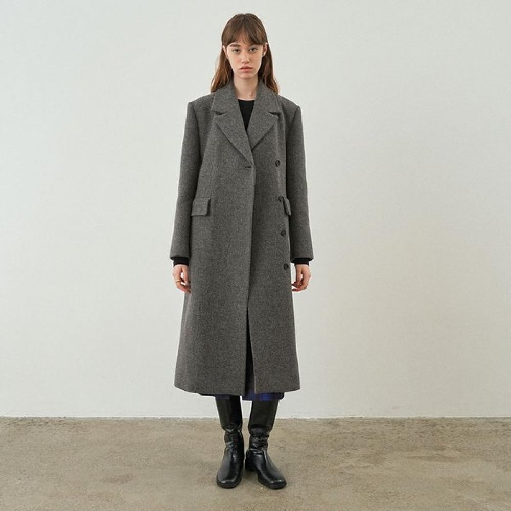 [wearing Jeong Chae Yeon] Hidden Button Maxi Coat New4wha24