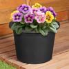 Garden Pot Outdoor Plastic Round Pot Black 27.5x19.5 cm
