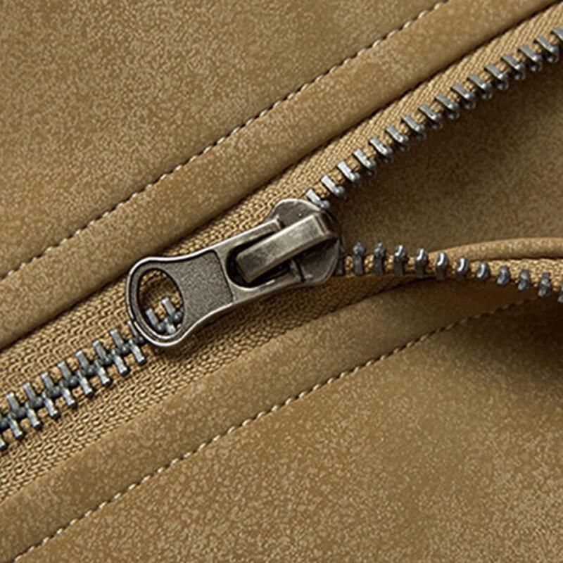 ROMON Men's Warm Faux Leather Jacket