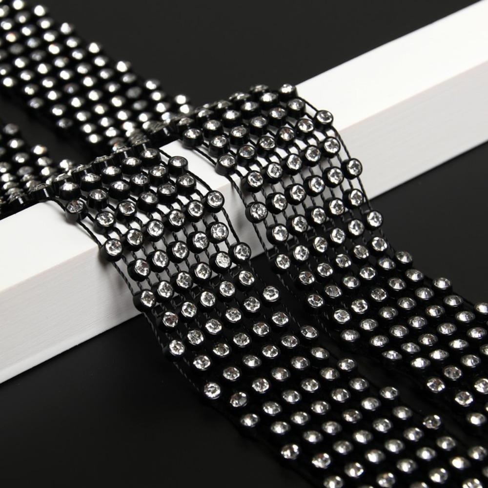 Trendy 1.8M Long Bling Scarf Neckerchief Sparkling Luxury Choker Necklace Crystal Necktie Collar Women Fashion