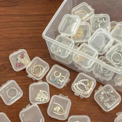 10/20/30PCS Premium Jewelry Storage Box Set Elegantly Organize Earrings Perfect for Bedroom & Craft Room Organization Clear Mini Cases with Lids