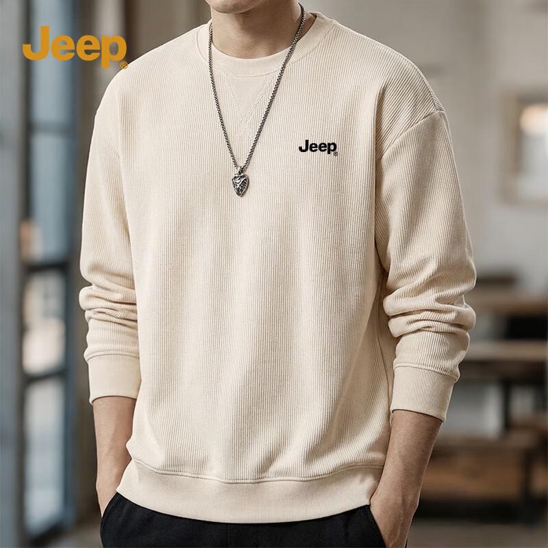 Jeep Men's Casual Long Sleeve Round Neck Sweatshirt