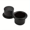 2 soportes de plástico negro para vasos de agua y bebidas, soporte de cenicero empotrado, accesorios universales para autocaravanas, coches, barcos, remolques.