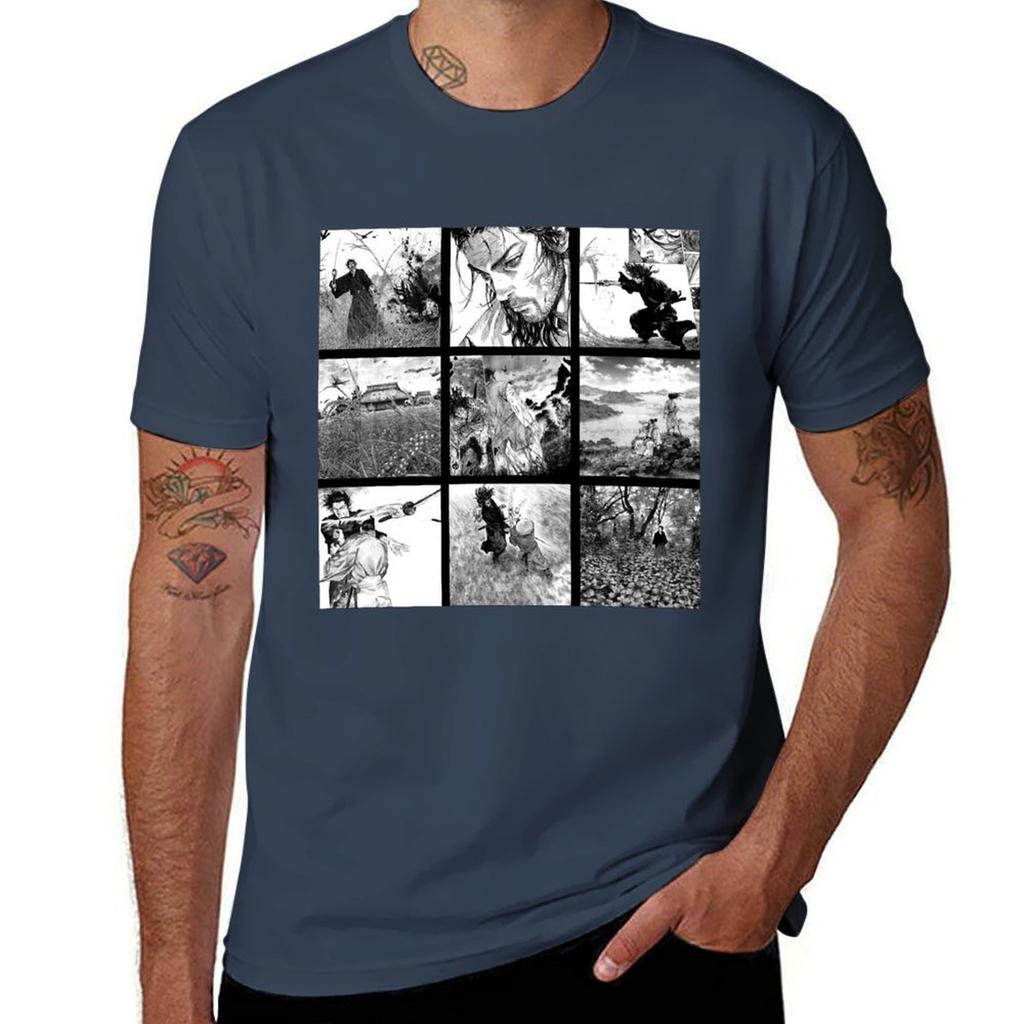 Gifts For Unisex Vagabond Montage Musashi Vagabond Unisexga Tshirt Minimalist Plain Crew Neck Tshirt
