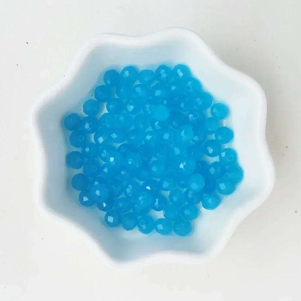 50pcs Translucent Czech Crystal Glass Bead Faceted Colorful Spacer Bead for Jewelry Making DIY Bracelet Necklace Accessories