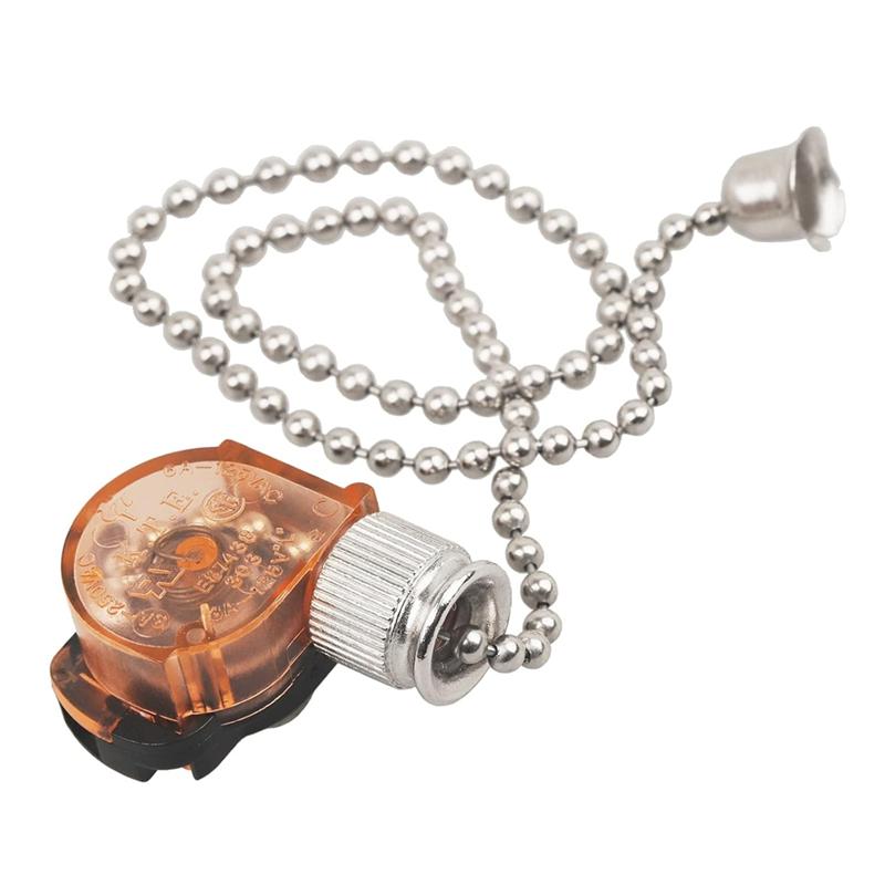 2025 Trend 2-Pack Ceiling Fan Lighting Switch, 6A 125VAC, Includes 11" Beaded Pull Chains, Model E87438
