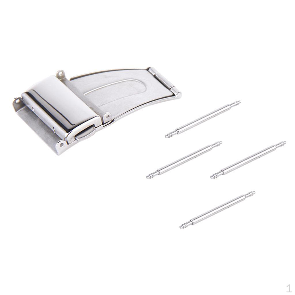 Stainless Push Folding Deployment Clasp Buckle for Watch Band/Strap-18mm