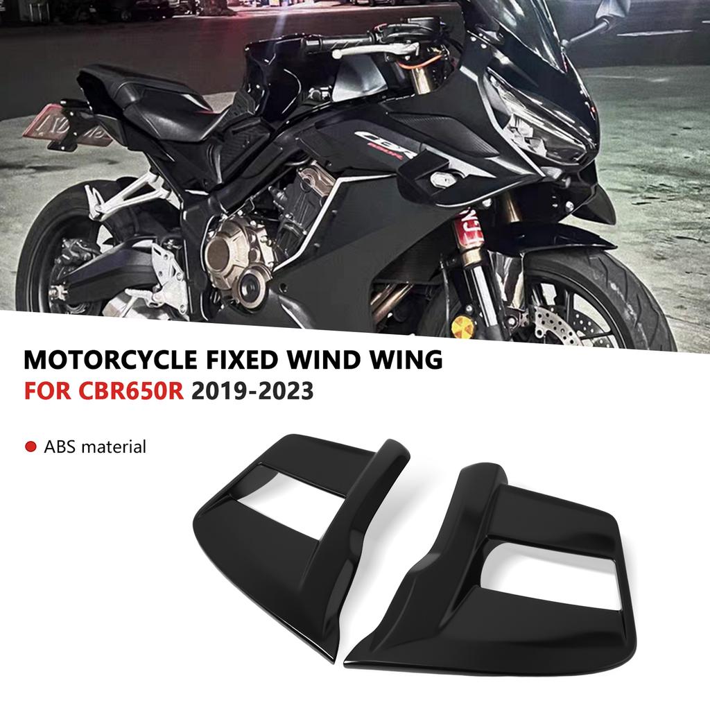 For Motorcycle Front Fixed Wing Front Spoiler Winglet Frontal Aerodynamic Side Wing Kit CBR650R 2023 CBR 650R 2019-2023
