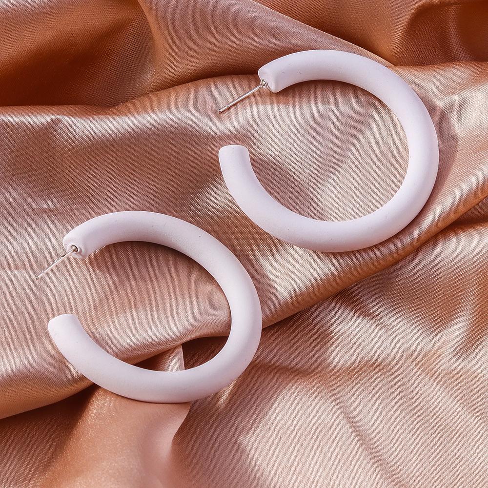 Cute Candy Color 3.8cm Round Hoop Earrings for Women Girls Simple Geometric Earrings Party Holiday Jewelry Gifts