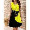 3D Print Sleeveless Dress Women Tank Top Dress