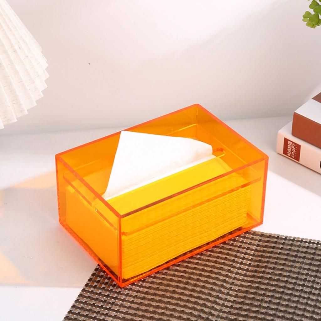 Itisyou Tissue Case, Acrylic Tissue Box Holder, Napkin Dispenser, Wipes Case, Kitchen Storage Box, Desktop Organizer, Home Living Room Decor