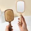 Massage Comb Air Cushion Comb Handle Mirror Comb Portable Handle Mirror Travel 2-In-1 Hair Brush For Girl Gift Makeup Tool