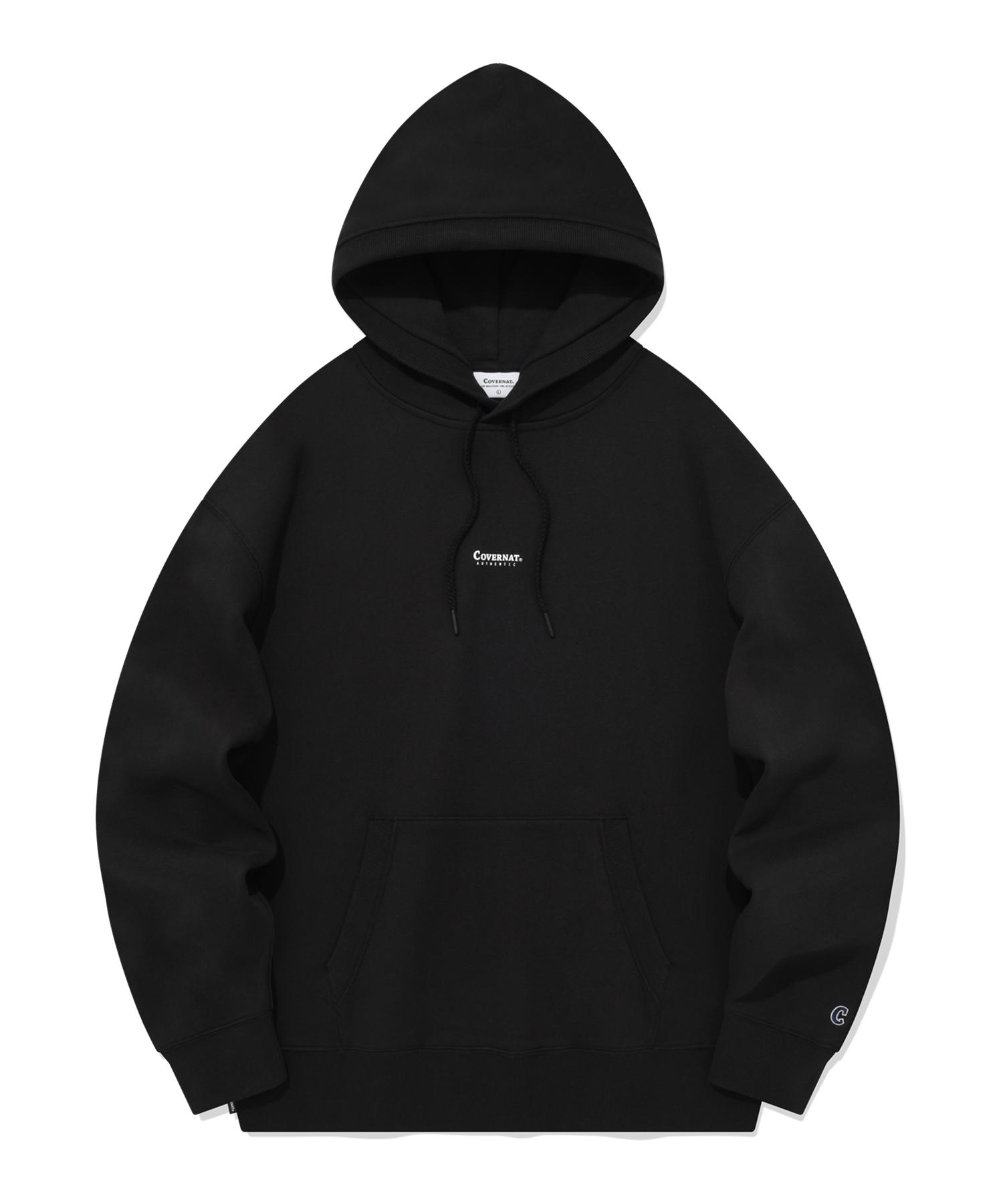 Covernat Oversized Small Authentic Logo Hoodie Black M