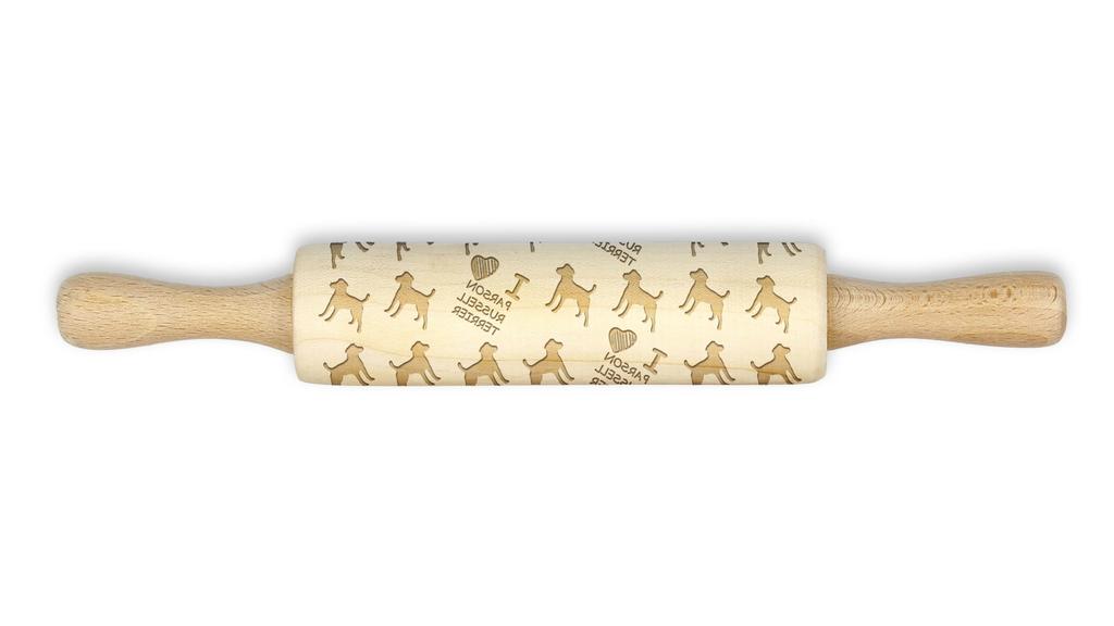 Parson Russell Terrier – Small rolling pin with a dog, patterned dough roller | Art-Dog