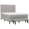 3136437 vidaXL Lit à sommier tapissier avec matelas Gris clair 140x200cm Tissu