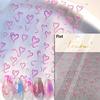 Cat's Eye 5D Gradient European Love Gem Wing Crystal Geometric Colorful Self Adhesive Nail Art Stickers Manicure Decals