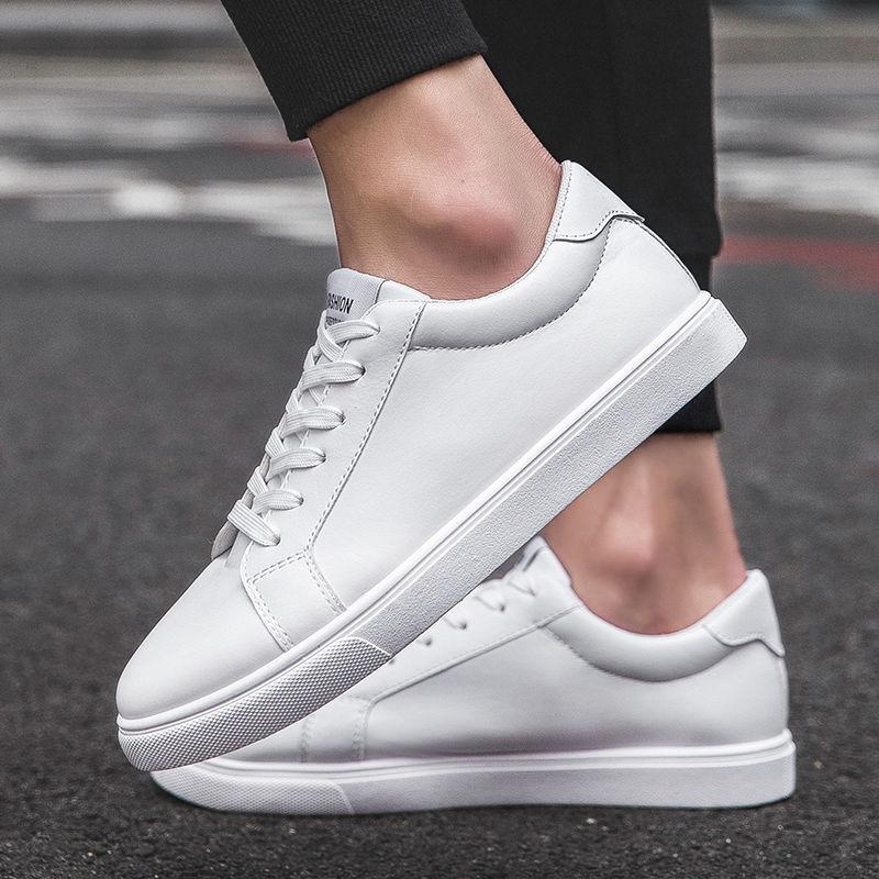 Fashion Thick Sole Lace Up Men's Leather Shoes Round Toe Non Slip Fashion 2025 Social Footwear Offer Low Price Common Male Casual Shoe