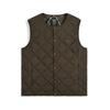 Taion Unisex Crew Neck Down Vest Dark Size 2XL (G4FU-J100-TG), Brown,