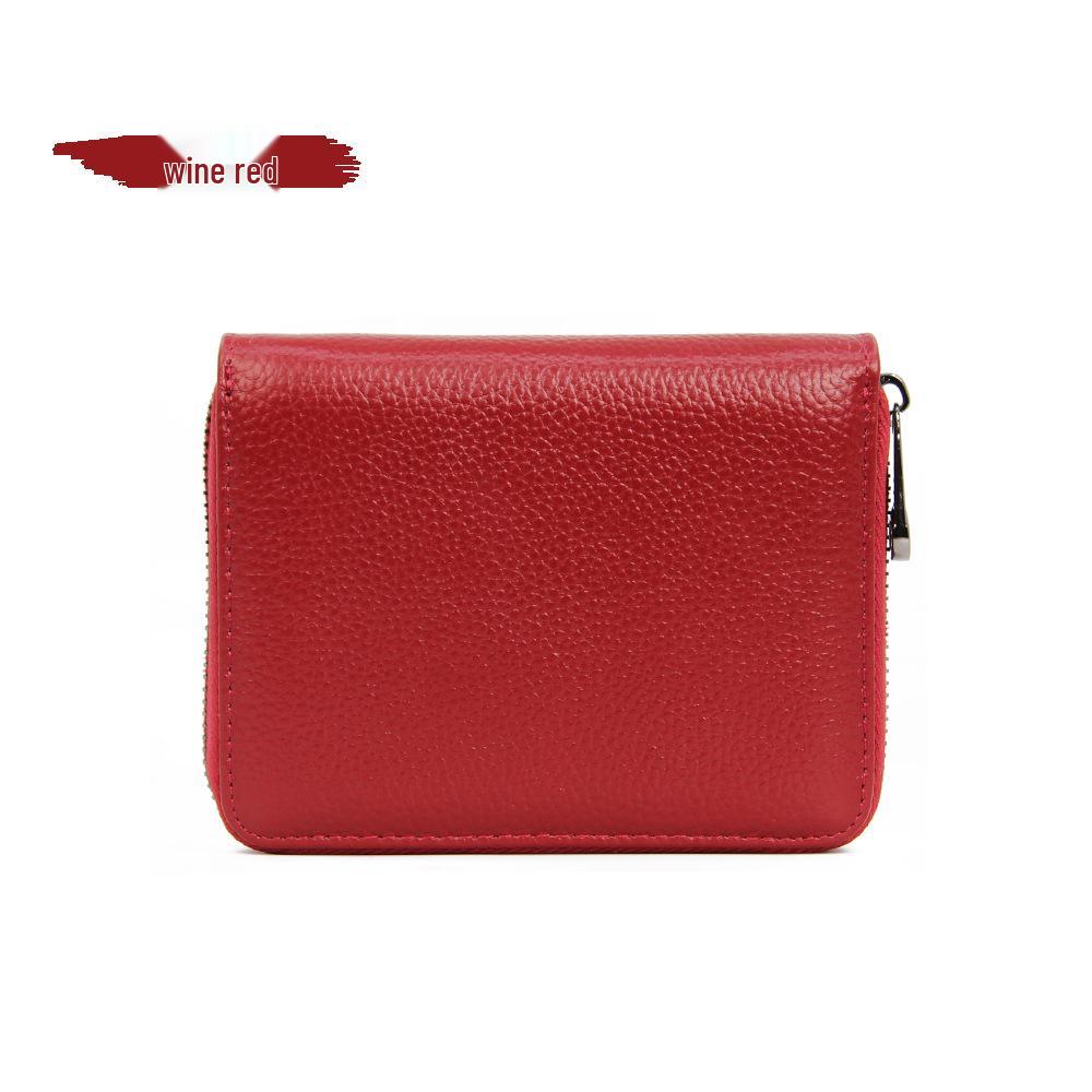 

Кожаный кошелек-аккордеон из коровьей кожи с RFID-защитой: Многослотовый держатель для карт и держатель для паспорта для женщин.