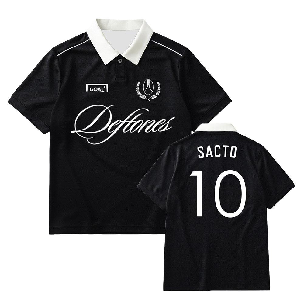 Deftones 10 Poloshirts Korte Mouw Zomer Knopen Tops Casual Heren Dames Unisex Streetwear Mode Grafische Print T-shirts