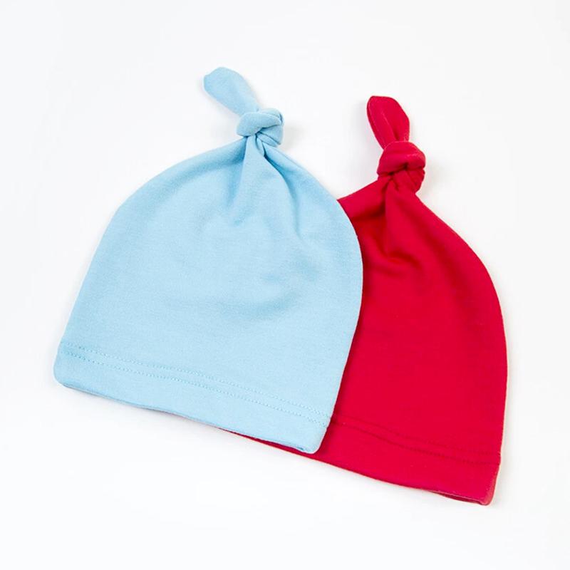 1Pc Baby Girls Soft Kids Gifts Fashion Newborn Headwear Handmade Cotton Clothing Decoration Caps Skin-friendly Knot Infant Hats