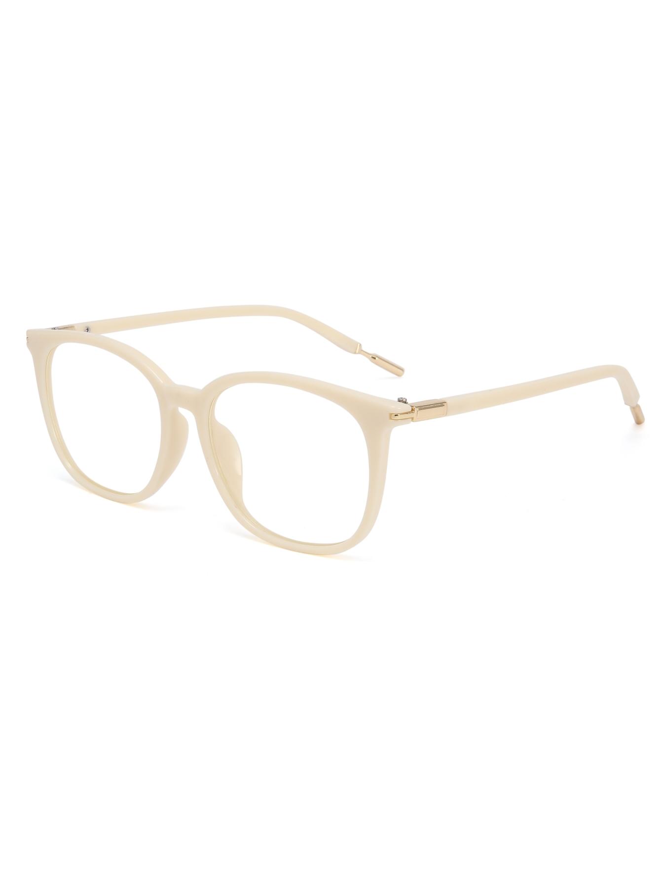 

New fashion advanced flat mirror white-collar fashion glasses men s myopia frame glasses бежевий