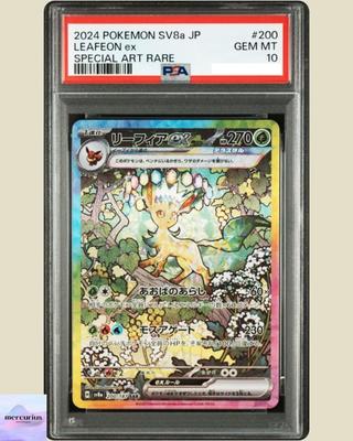 [PSA 10] Leafeon Ex SAR 200/187 SV8a Terastal Fest Ex Pokemon Card Game Japanese