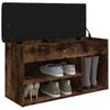 Vidaxl Shoe Bench, Smoked Oak, 82X32X45.5 Cm