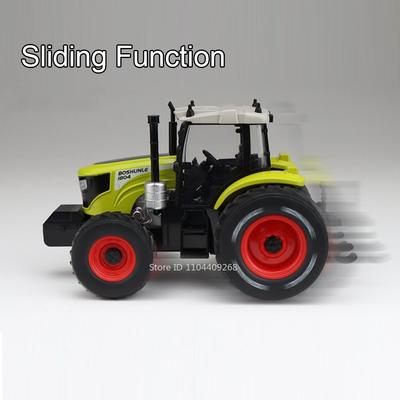 1:32 Excavator Bulldozer Model Toy Car Metal Body Sound Light Slide Forward Tractor Models Engineering Vehicles Ornaments Gifts
