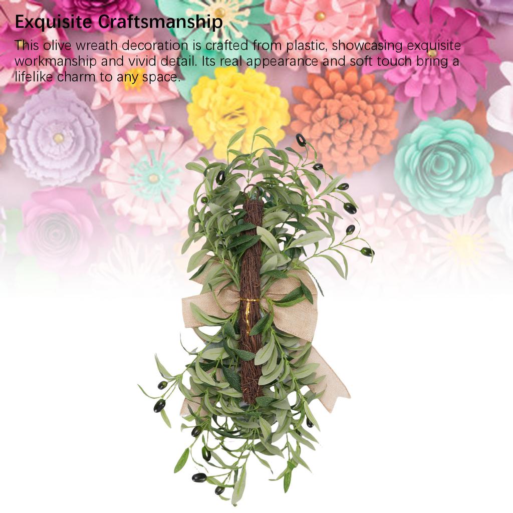 Artificial Olive Stair Hanging Decoration 60CM Handcrafted Vivid Details Fake Olive Decor for All Seasons