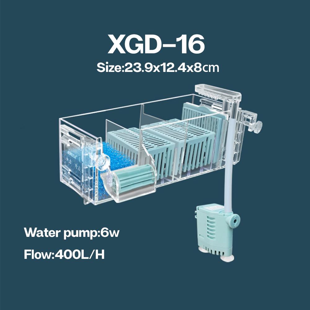 Aquarium Wall-Mounted Waterfall Filter Roller, ,Circulating Oxygen genation,Multi-Layer Fish Tank Top Filter New EU 220-240V 50HZ