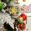72-Piece Christmas Tree Decorations Set: Houses, Gift Boxes, Snowmen, Sleigh, and Painted Plastic Ornaments