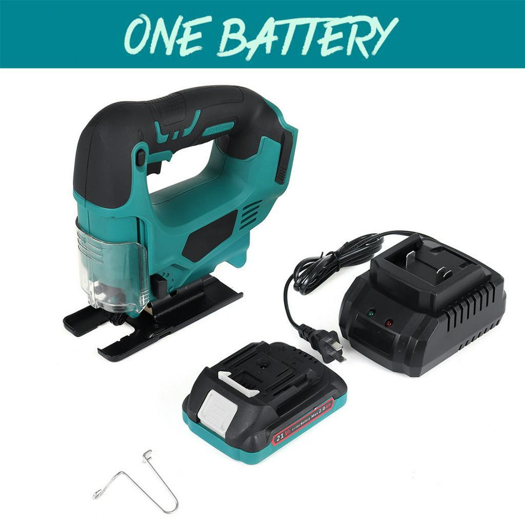 900W 21VF Cordless Jig Saw Electric Jigsaw Metal Blade with Batteries Metal Woodworking Portable Power Tool 4 Adjustable Angles